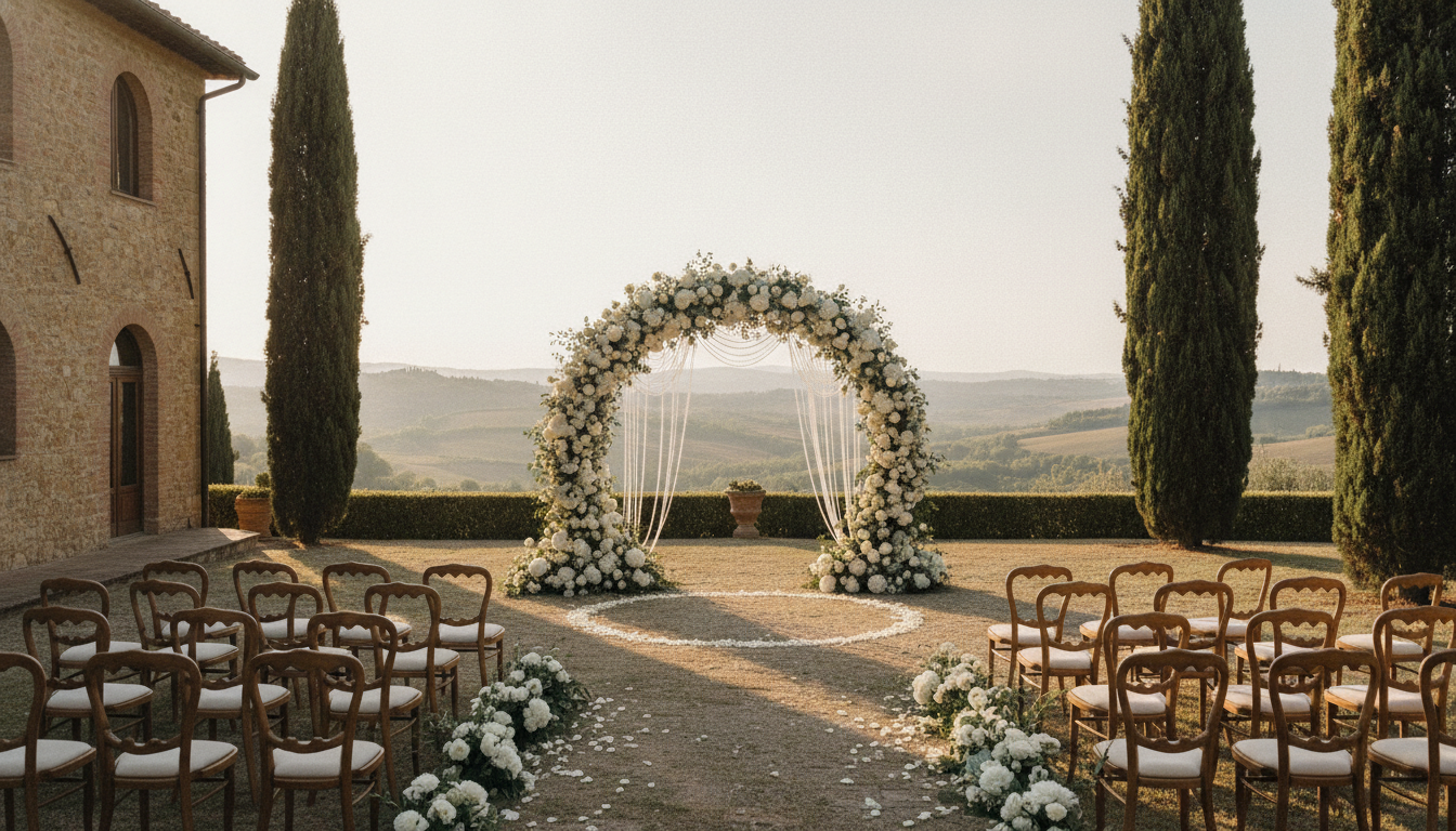 Wedding ceremony at Borgo San Pietro, Siena – borgo san pietro wedding 50 guests – Kiss Me Italy