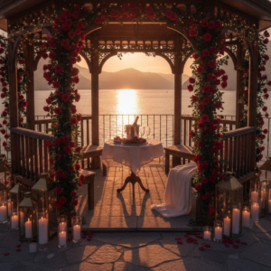 Proposal in the private gazebo of Casa degli Spiriti, Lake Garda – casa degli spiriti proposal lake garda – Kiss Me Italy
