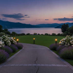 Lantern-lit garden path at a Casa degli Spiriti wedding for 100 guests – casa degli spiriti fireworks wedding 100 guests – Kiss Me Italy