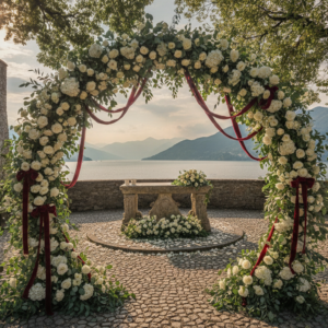 Elopement ceremony in the secret garden of Castello di Rossino, Lake Como – castello di rossino elopement lake como – Kiss Me Italy