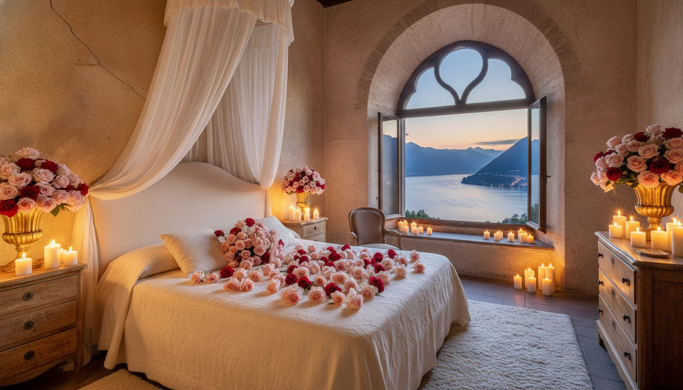 Castle tower suite for an overnight vow renewal at Castello di Rossino, Lake Como – castello di rossino overnight vow renewal – Kiss Me Italy