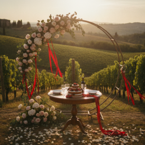 Vow renewal ceremony among the vineyards of Fattoria di Corsignano, Siena – fattoria di corsignano vow renewal siena – Kiss Me Italy
