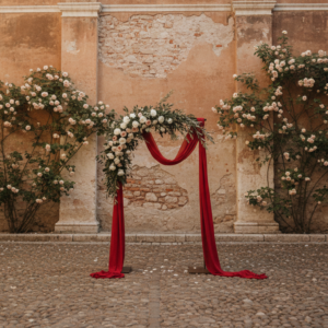 Symbolic love story ceremony setup in Verona – love story ceremony verona – Kiss Me Italy